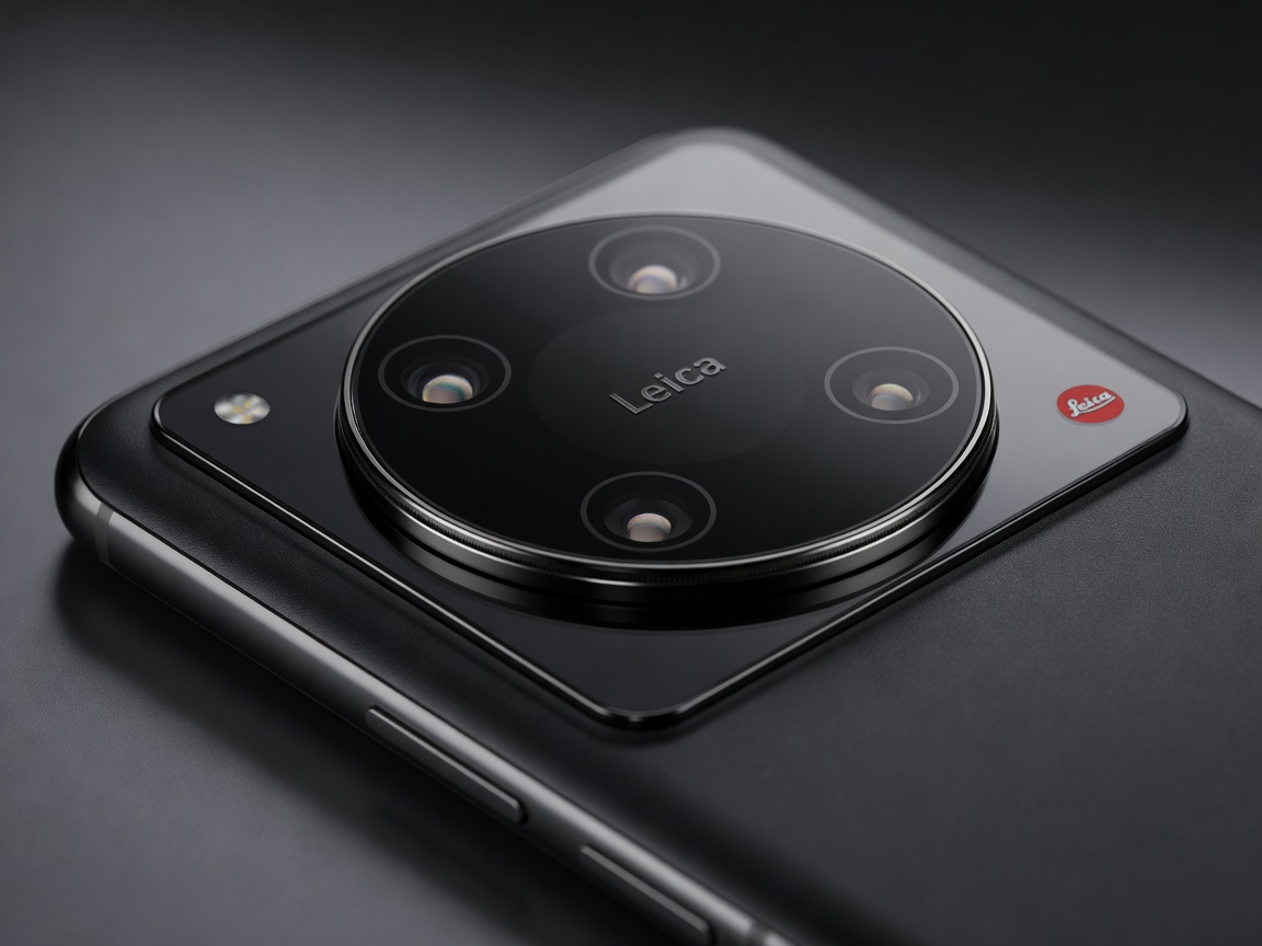 Xiaomi Leica flagship camera phone circular lens module close-up